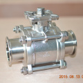 Sanitary clamped valve lever handle ball valve